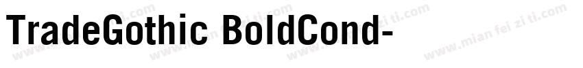 TradeGothic BoldCond字体转换